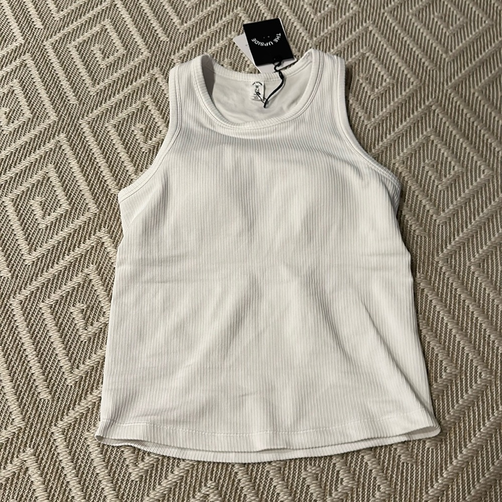 The Upside Balance Seamless Rowie Tank in white *NWT